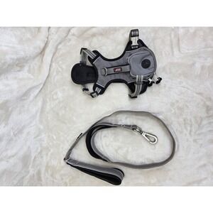 KONG Reflective Pocket Dog Harness and Leash Set Grey XS